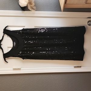 Womens black sequin dress